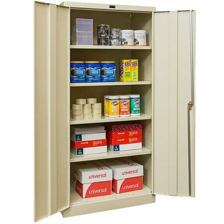 HALLOWELL 36'' x 18'' x 72'' Tan Storage Cabinet with Solid Doors - Unassembled 415S18PT 434415S18PT